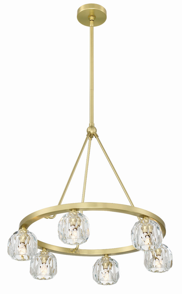 Aragon 6 Light Soft Brass Chandelier Chandelier Crystorama