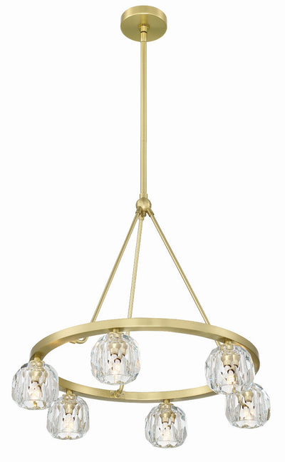 Aragon 6 Light Soft Brass Chandelier Chandelier Crystorama