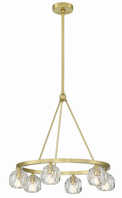 Aragon 6 Light Soft Brass Chandelier Chandelier Crystorama