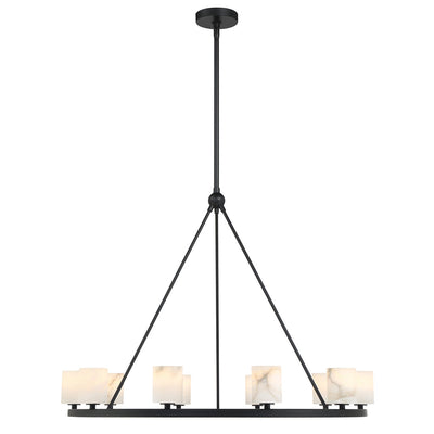 Aragon 10 Light Matte Black Chandelier Chandelier Crystorama