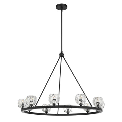 Aragon 10 Light Matte Black Chandelier Chandelier Crystorama