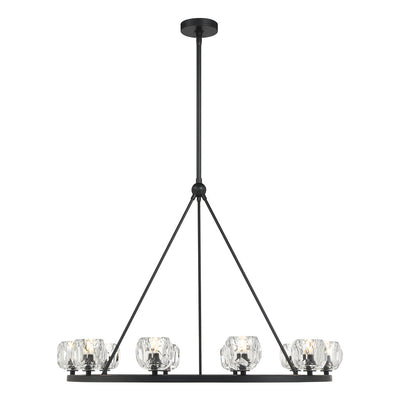 Aragon 10 Light Matte Black Chandelier Chandelier Crystorama