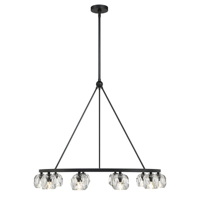 Aragon 10 Light Matte Black Chandelier Chandelier Crystorama