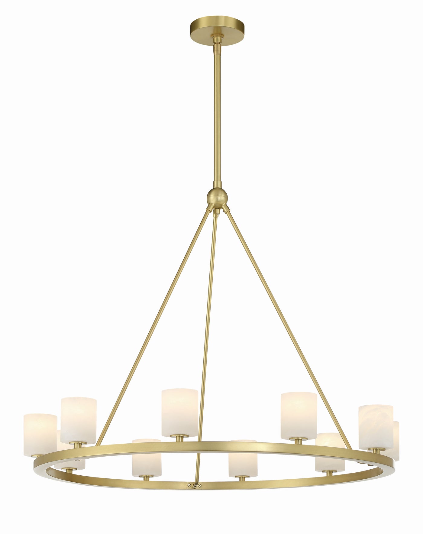 Aragon 10 Light Soft Brass Chandelier Chandelier Crystorama