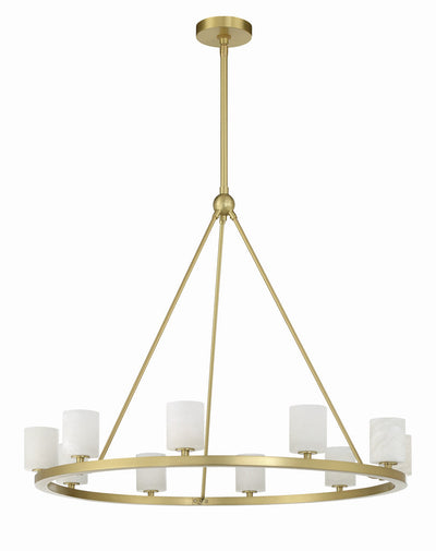 Aragon 10 Light Soft Brass Chandelier Chandelier Crystorama