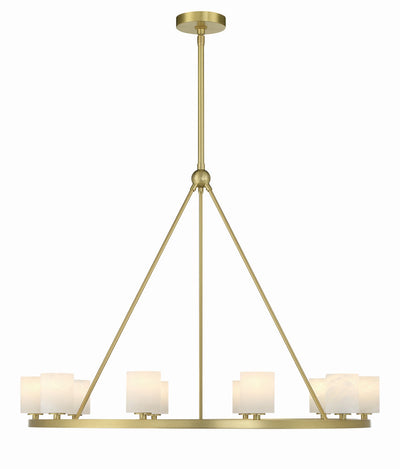 Aragon 10 Light Soft Brass Chandelier Chandelier Crystorama