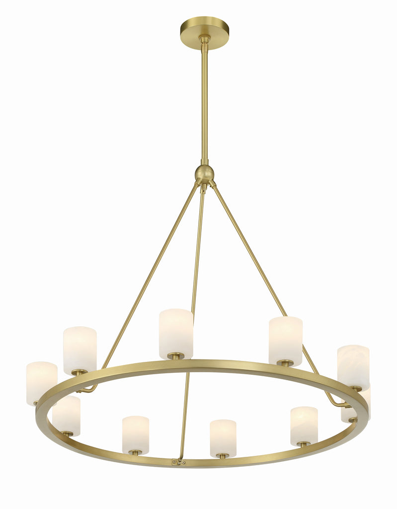 Aragon 10 Light Soft Brass Chandelier Chandelier Crystorama