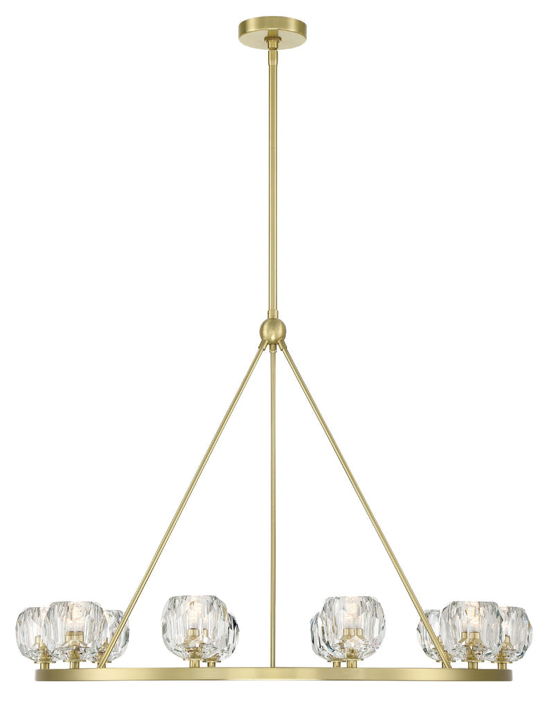 Aragon 10 Light Soft Brass Chandelier Chandelier Crystorama