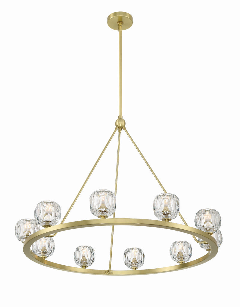 Aragon 10 Light Soft Brass Chandelier Chandelier Crystorama