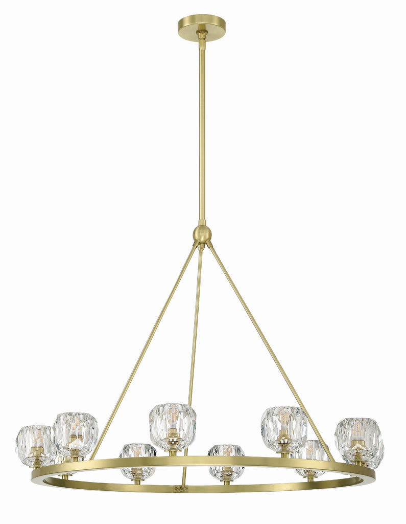 Aragon 10 Light Soft Brass Chandelier Chandelier Crystorama