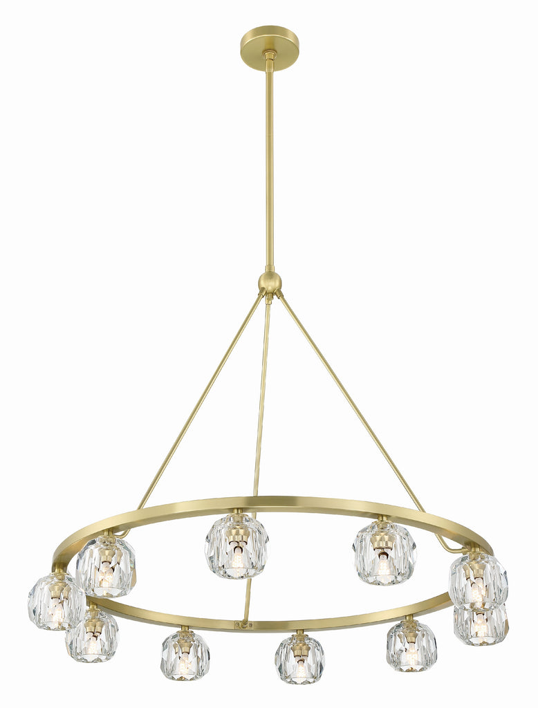 Aragon 10 Light Soft Brass Chandelier Chandelier Crystorama