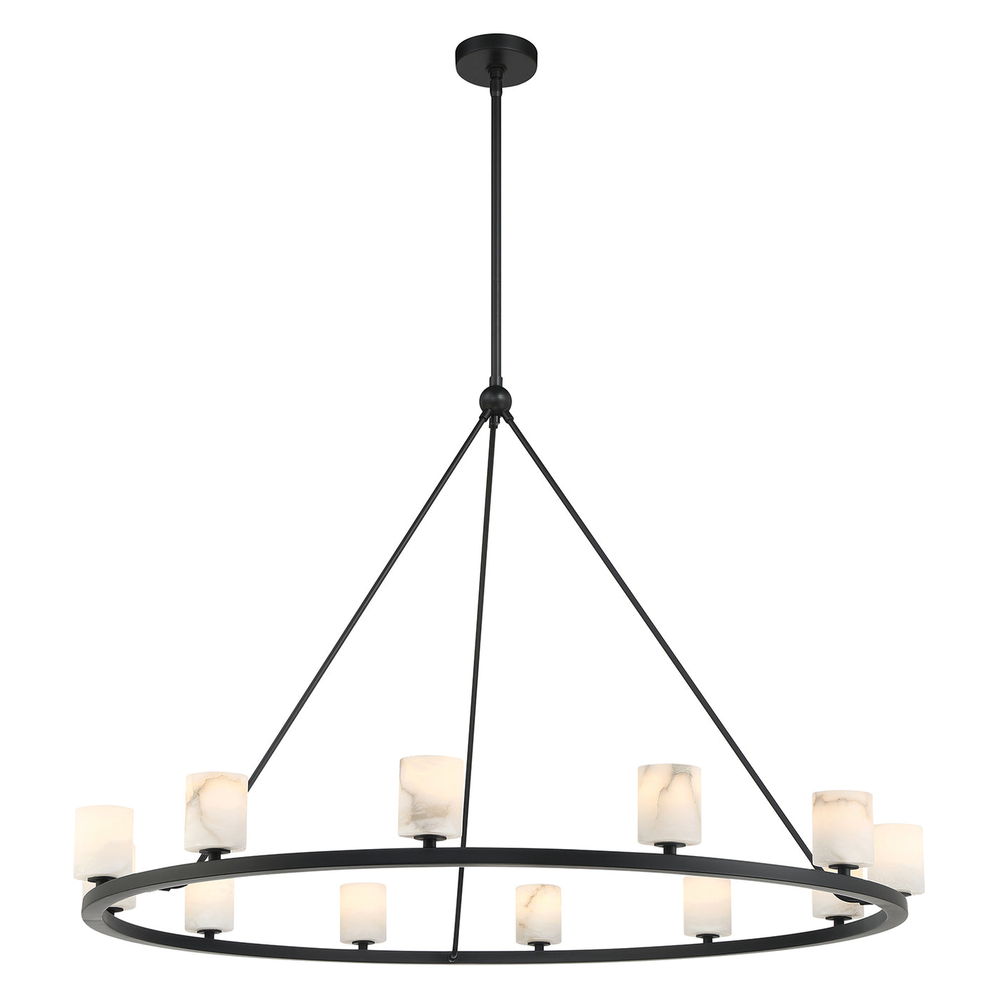 Aragon 12 Light Matte Black Chandelier Chandelier Crystorama