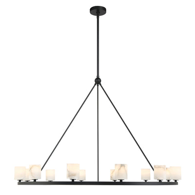 Aragon 12 Light Matte Black Chandelier Chandelier Crystorama