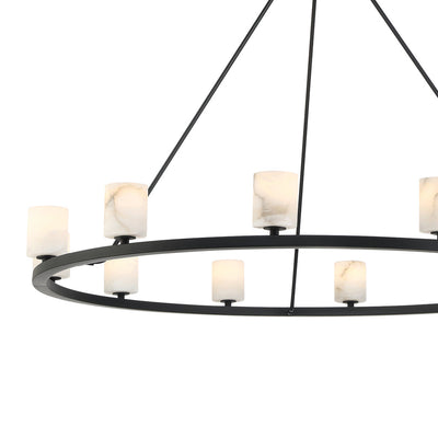 Aragon 12 Light Matte Black Chandelier Chandelier Crystorama