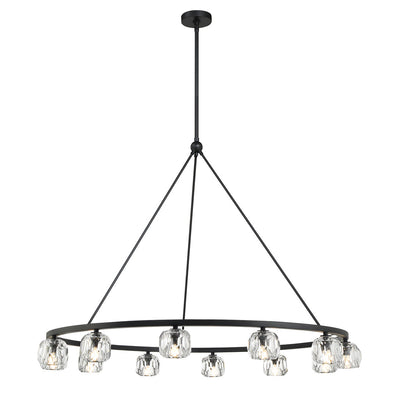 Aragon 12 Light Matte Black Chandelier Chandelier Crystorama