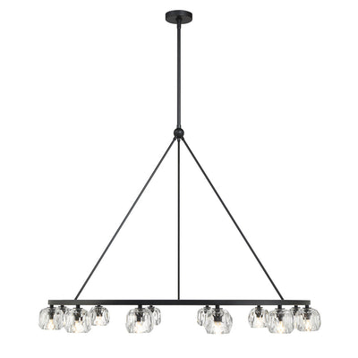 Aragon 12 Light Matte Black Chandelier Chandelier Crystorama