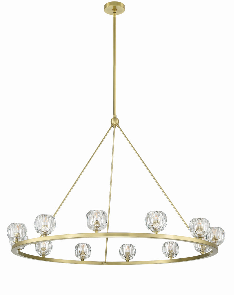 Aragon 12 Light Soft Brass Chandelier Chandelier Crystorama