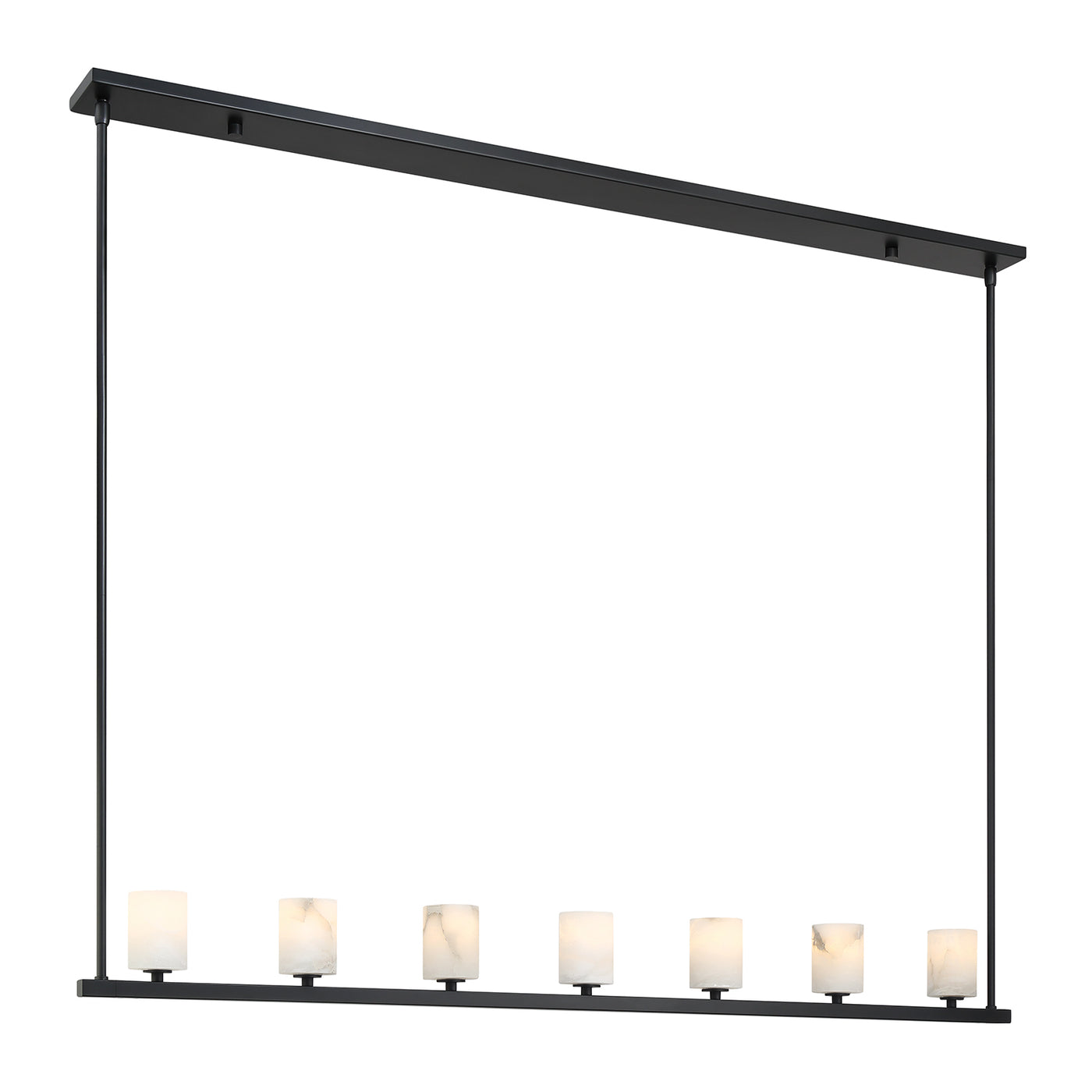 Aragon 7 Light Matte Black Chandelier Chandelier Crystorama