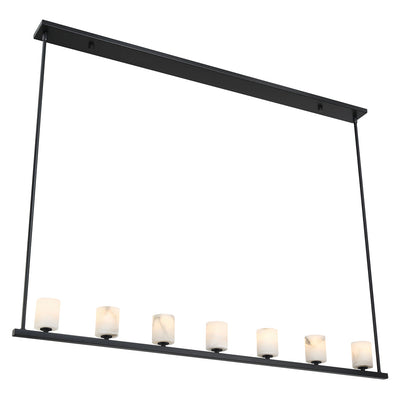 Aragon 7 Light Matte Black Chandelier Chandelier Crystorama