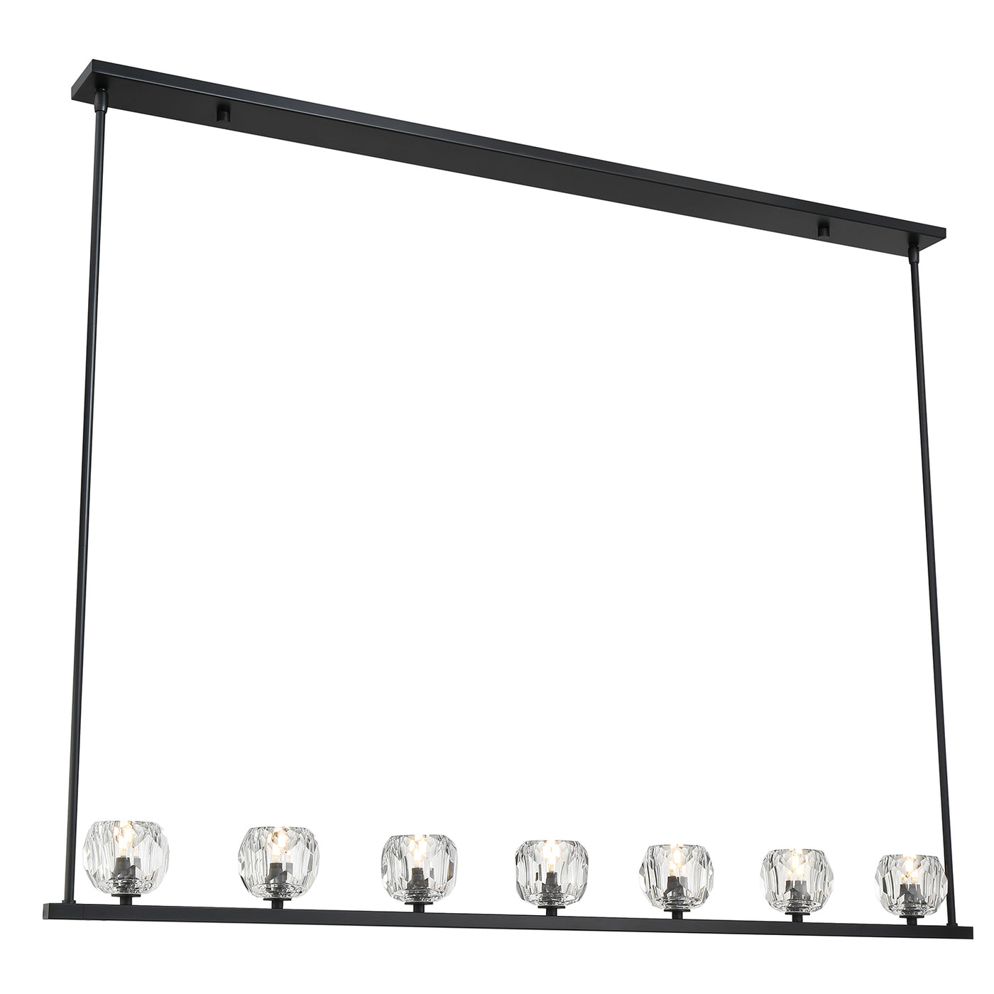 Aragon 7 Light Matte Black Chandelier Chandelier Crystorama