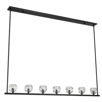 Aragon 7 Light Matte Black Chandelier Chandelier Crystorama