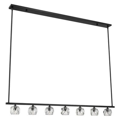 Aragon 7 Light Matte Black Chandelier Chandelier Crystorama