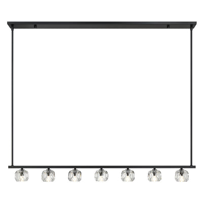 Aragon 7 Light Matte Black Chandelier Chandelier Crystorama