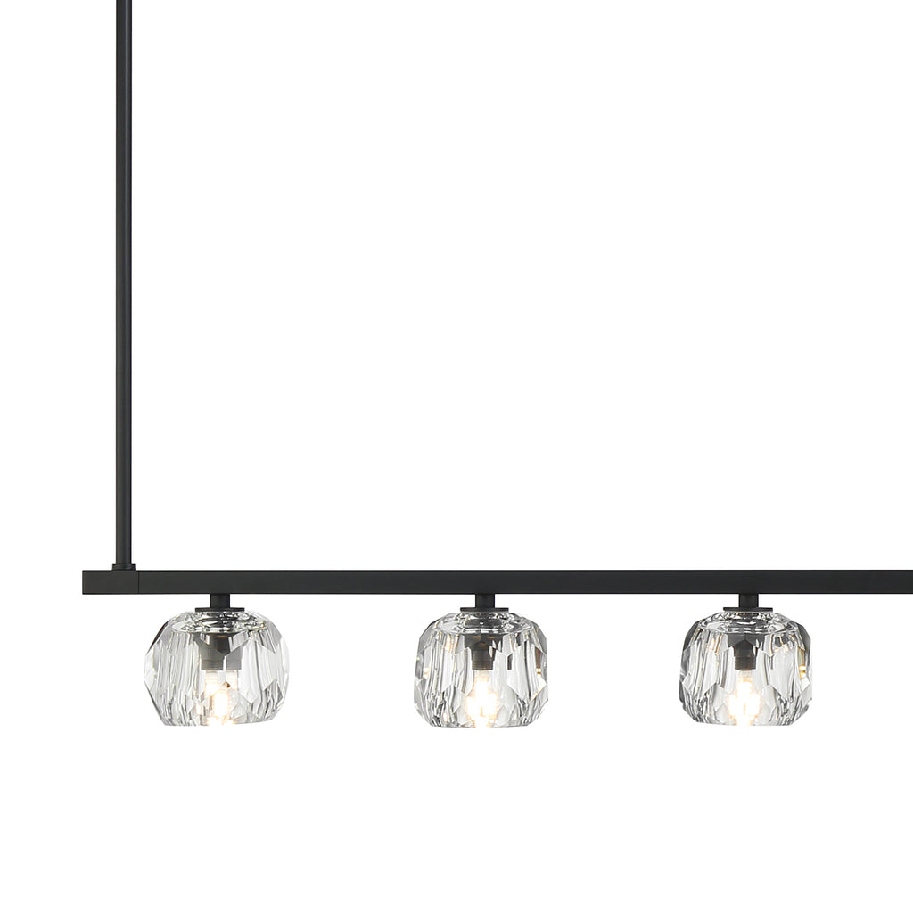 Aragon 7 Light Matte Black Chandelier Chandelier Crystorama