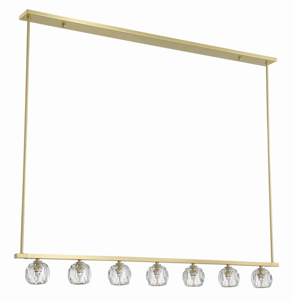 Aragon 7 Light Soft Brass Chandelier Chandelier Crystorama