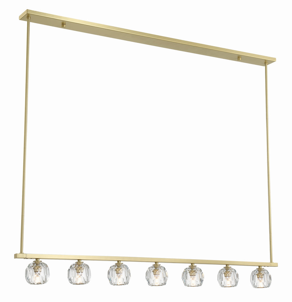 Aragon 7 Light Soft Brass Chandelier Chandelier Crystorama