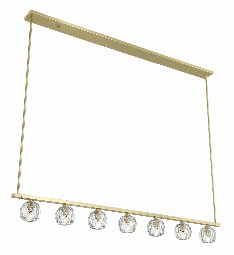 Aragon 7 Light Soft Brass Chandelier Chandelier Crystorama