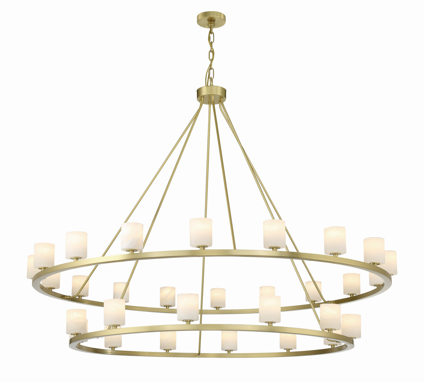 Aragon 30 Light Soft Brass Chandelier Chandelier Crystorama