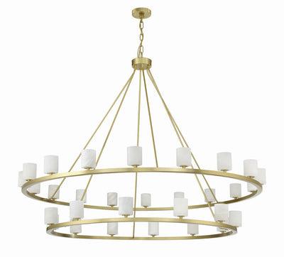 Aragon 30 Light Soft Brass Chandelier Chandelier Crystorama