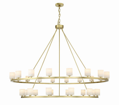 Aragon 30 Light Soft Brass Chandelier Chandelier Crystorama