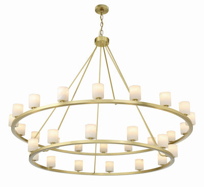 Aragon 30 Light Soft Brass Chandelier Chandelier Crystorama