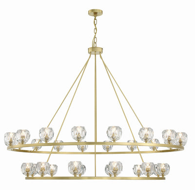 Aragon 30 Light Soft Brass Chandelier Chandelier Crystorama