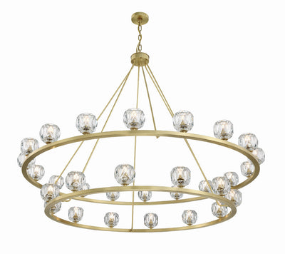 Aragon 30 Light Soft Brass Chandelier Chandelier Crystorama