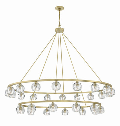 Aragon 30 Light Soft Brass Chandelier Chandelier Crystorama