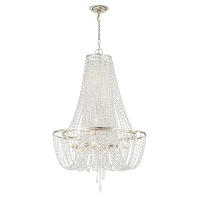 Arcadia 9 Light Antique Silver Chandelier Chandelier Crystorama