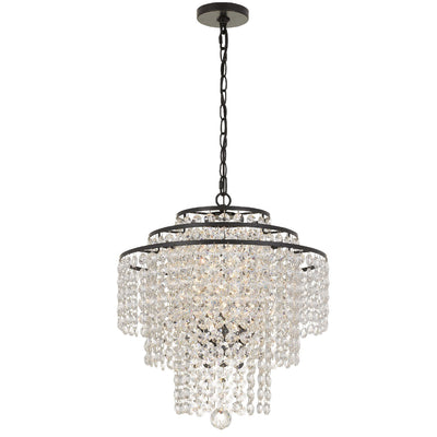 Arielle 4 Light Dark Bronze Chandelier Chandelier Crystorama