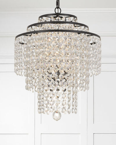 Arielle 4 Light Dark Bronze Chandelier Chandelier Crystorama