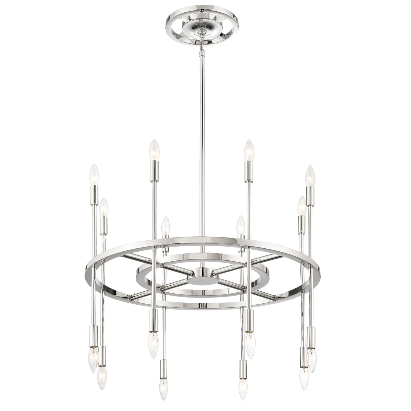 Aries 16 Light Polished Nickel Chandelier Chandelier Crystorama