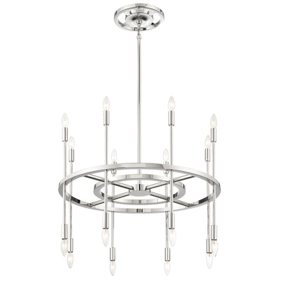 Aries 16 Light Polished Nickel Chandelier Chandelier Crystorama