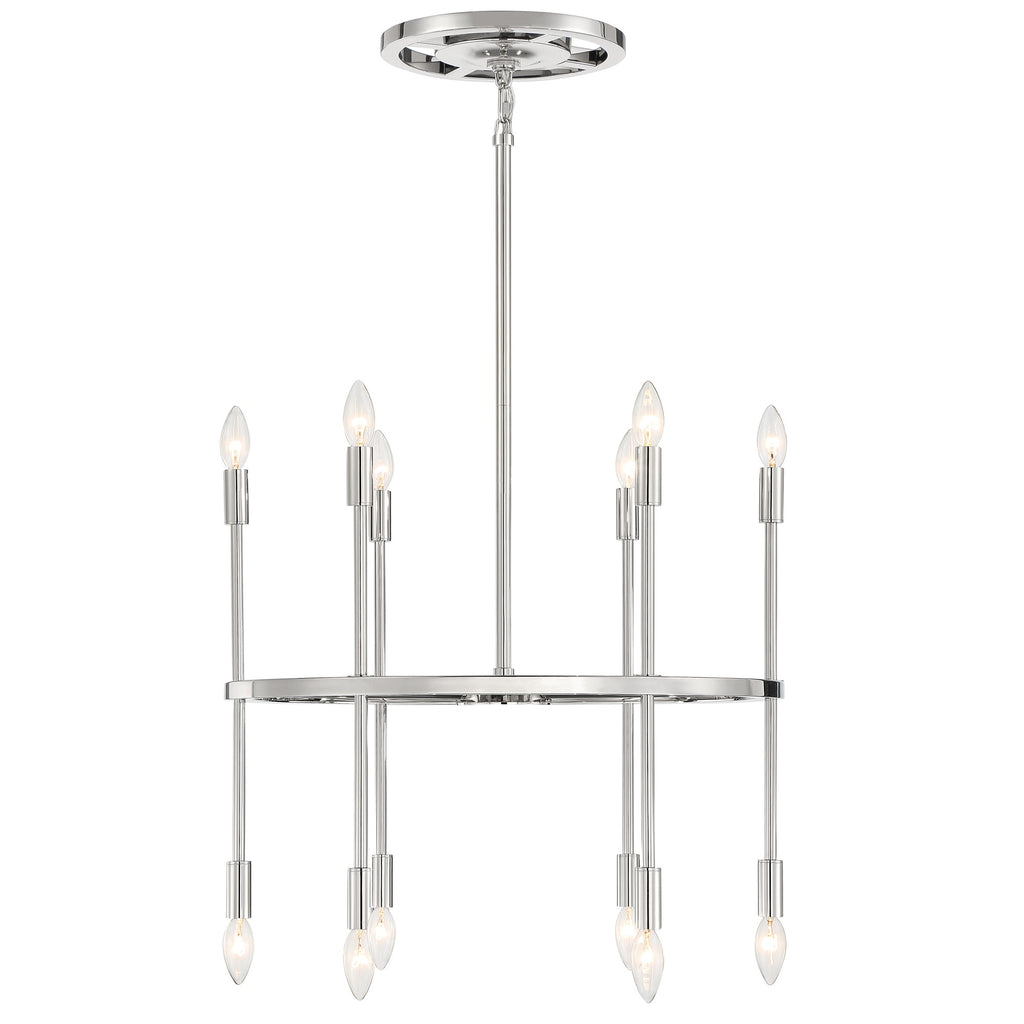 Aries 16 Light Polished Nickel Chandelier Chandelier Crystorama