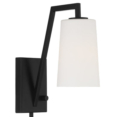 Avon 1 Light Matte Black Task Sconce Wall Sconce Crystorama