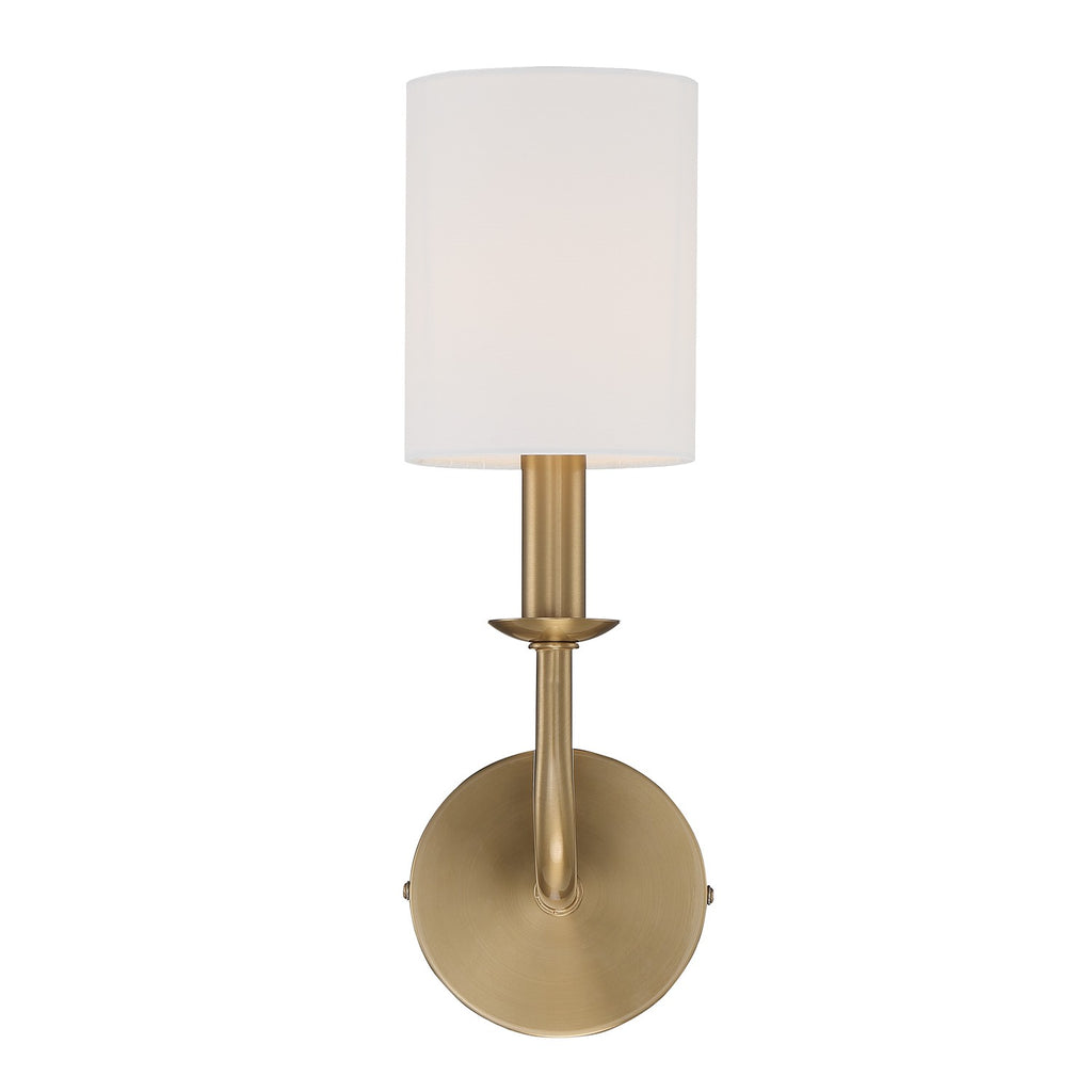 Bailey 1 Light Aged Brass Sconce Wall Sconce Crystorama