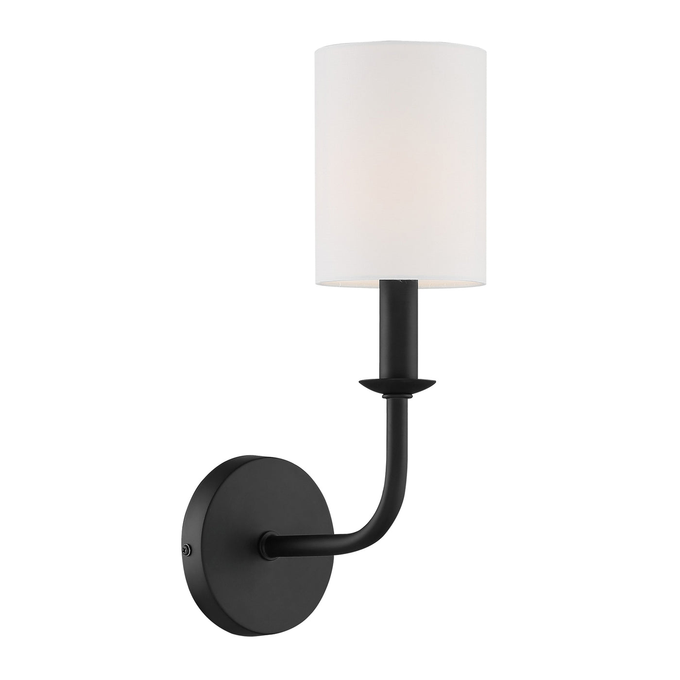 Bailey 1 Light Matte Black Sconce Wall Sconce Crystorama