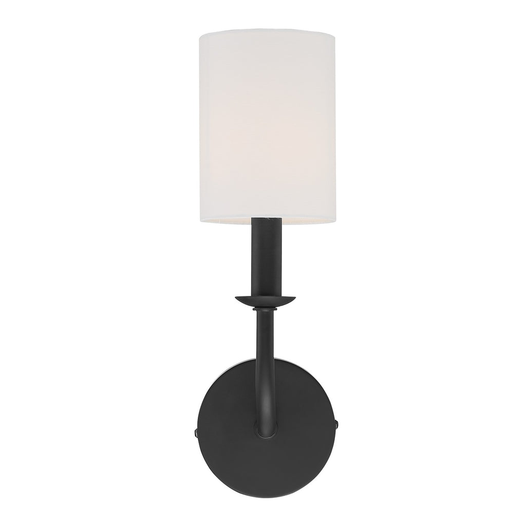 Bailey 1 Light Matte Black Sconce Wall Sconce Crystorama