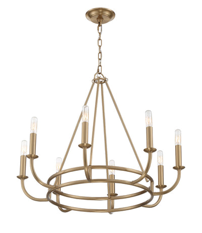 Bailey 8 Light Aged Brass Chandelier Chandelier Crystorama