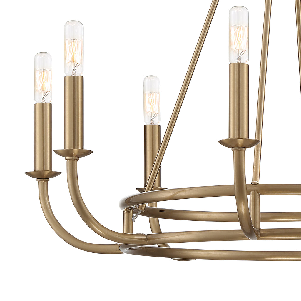 Bailey 8 Light Aged Brass Chandelier Chandelier Crystorama